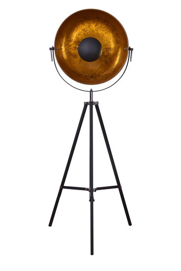 Groenovatie Nice Industrieel Design Tripod Vloerlamp Goud Zwart