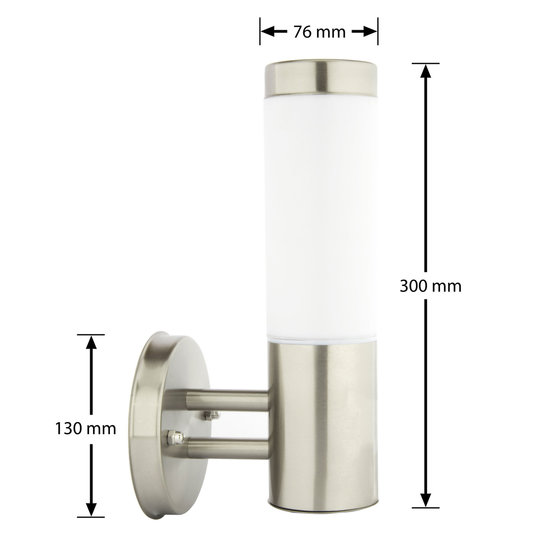 Groenovatie LED Wandlamp E27 Fitting, Waterdicht IP65, Modern, RVS