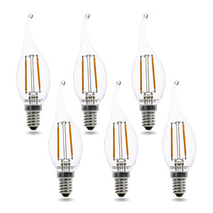 LED filament kaarslamp dimbaar 6 pack
