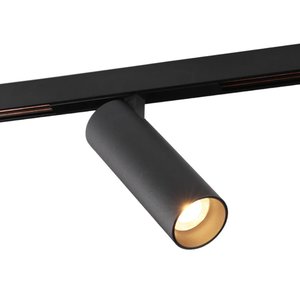 uitbreiden zweer haar LED Railspot 7W, Universeel 2-Fase, 30D, Warm Wit, Mat Zwart