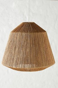 Jute Touw Hanglamp, Handgemaakt, Naturel, ⌀41 cm