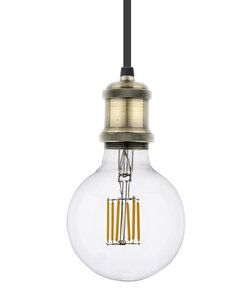 lezer In werkelijkheid foto Vintage Hanglamp Fitting E27, Messing - Fiting Hanglampen