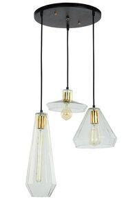 Muse Glazen Vintage Design Hanglamp, 3 Set - Design Glas