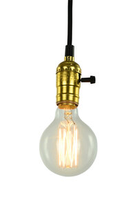 Leesbaarheid Explosieven Bliksem Vintage Hanglamp Fitting E27 - Bronzen Retro Hanglamp