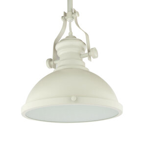 Whitney mengsel Voorlopige Vintage Brocante Hanglamp Mat Wit Met Diffuser - Verlichting