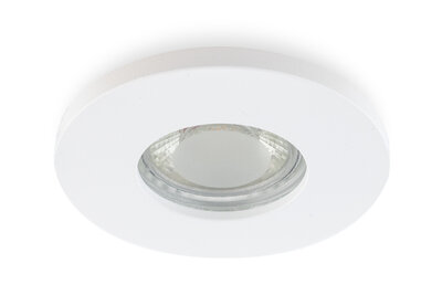 Republiek Verslaafd kleuring Inbouwspot Rond, Vast, Waterdicht IP44, GU10 Fitting, Mat Wit