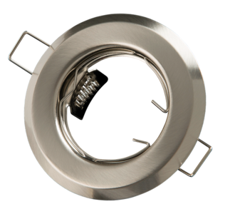 inbouwspot rond geborsteld aluminium rvs look satijn