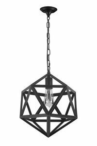 lint gevogelte schotel Industrieel Metalen Polyhedron Hanglamp Zwart - Hal Hanglamp