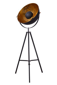 vonk Eeuwigdurend Geschikt Nice Industrieel Design Tripod Vloerlamp Goud Zwart - Lampen