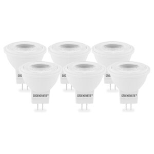 Zilver Ale tiran GU4 / MR11 LED Spot 2W Warm Wit Dimbaar 35mm 6-Pack