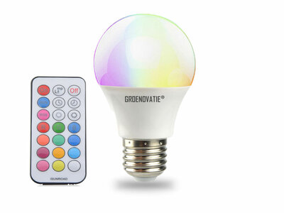 amusement Oplossen tennis E27 LED Lamp 5W RGBW Dimbaar Incl. Afstandsbediening - Philips Hue