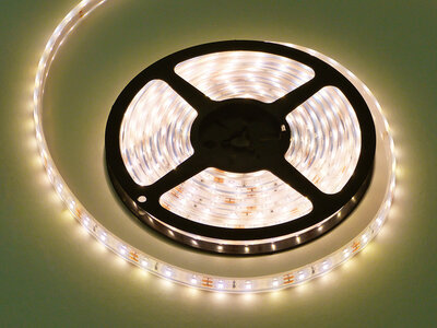 Gecomprimeerd Lunch zin Groenovatie LED Strip 230V, 5 Meter, 12 Watt/meter, Dimbaar, Warm Wit,  Waterdicht IP68