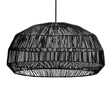 rotan zwarte lamp