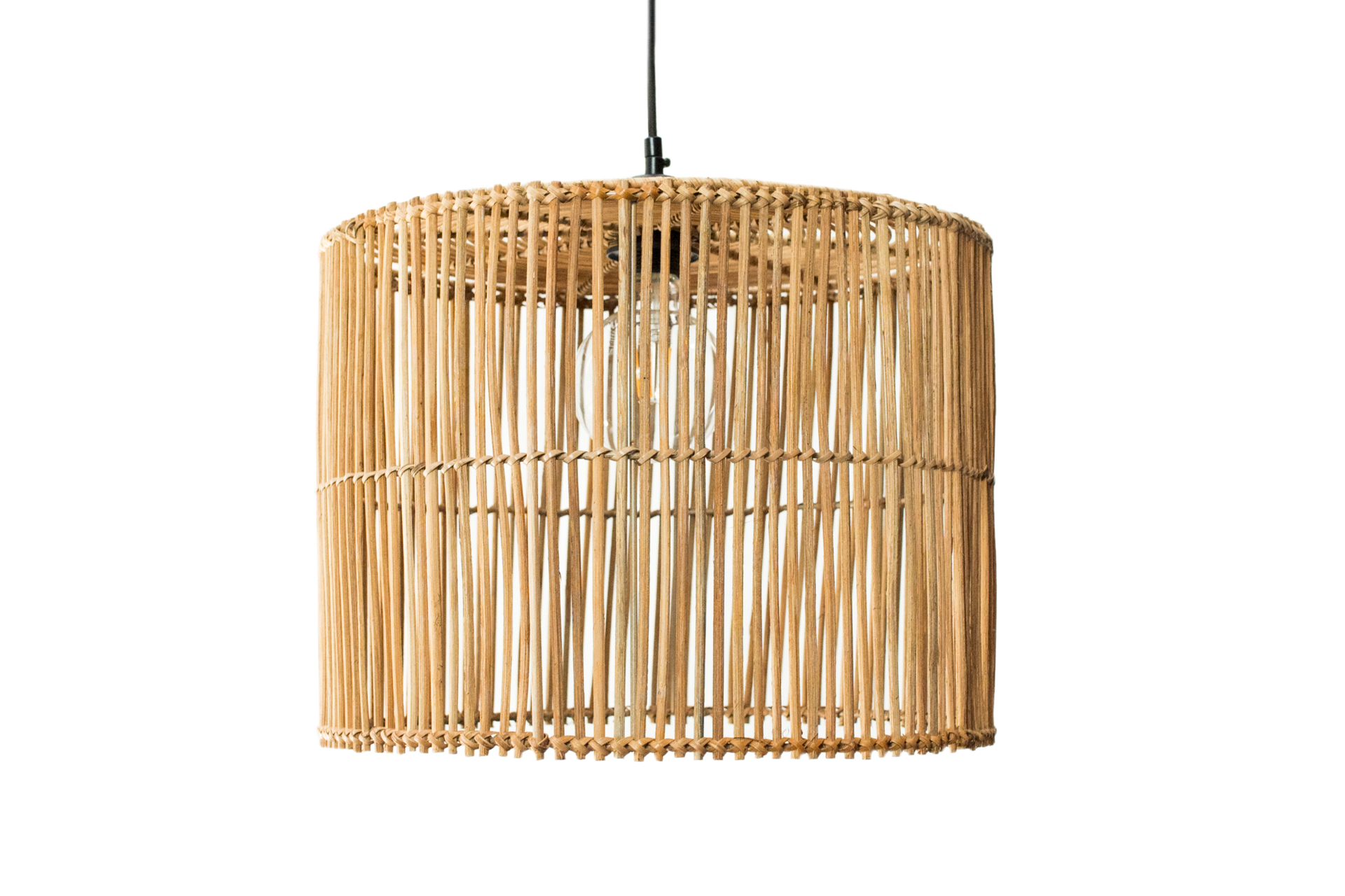 Groenovatie Rotan / Rieten Hanglamp, Handgemaakt, Rond, Naturel, ⌀40 cm - Groenovatie Rotan / Rieten Hanglamp, Handgemaakt, Rond, Naturel, ⌀40 cm -