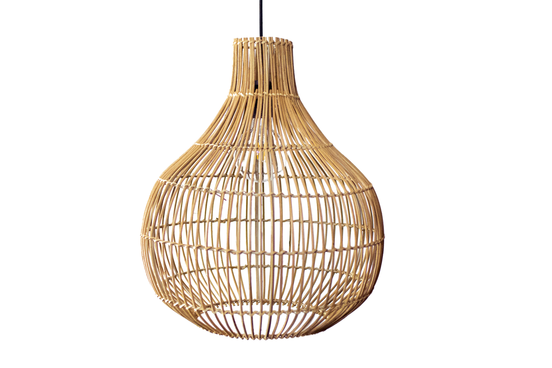 Groenovatie Rotan / Rieten Hanglamp, Handgemaakt, Naturel, ⌀43 cm - Groenovatie Rotan / Rieten Hanglamp, Handgemaakt, Naturel, ⌀43 cm -