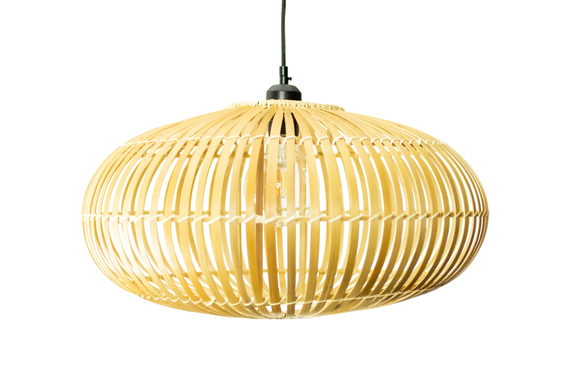 Groenovatie Bamboe Hanglamp, Handgemaakt, Naturel, ⌀50 cm - Groenovatie Bamboe Hanglamp, Handgemaakt, Naturel, ⌀50 cm -
